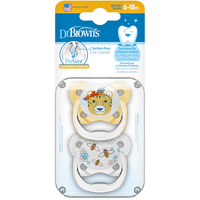 Set 2 suzete silicon PreVent design, 6-18 luni, Dr Brown`s