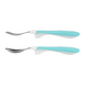 Set lingurita si furculita Soft Grip +12 luni, Verde, Dr Brown`s 487237