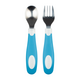 Set lingurita si furculita Soft Grip +12 luni, Albastru, Dr Brown`s 487245