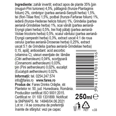 Plantusin sirop, 250 ml, Fares 718430