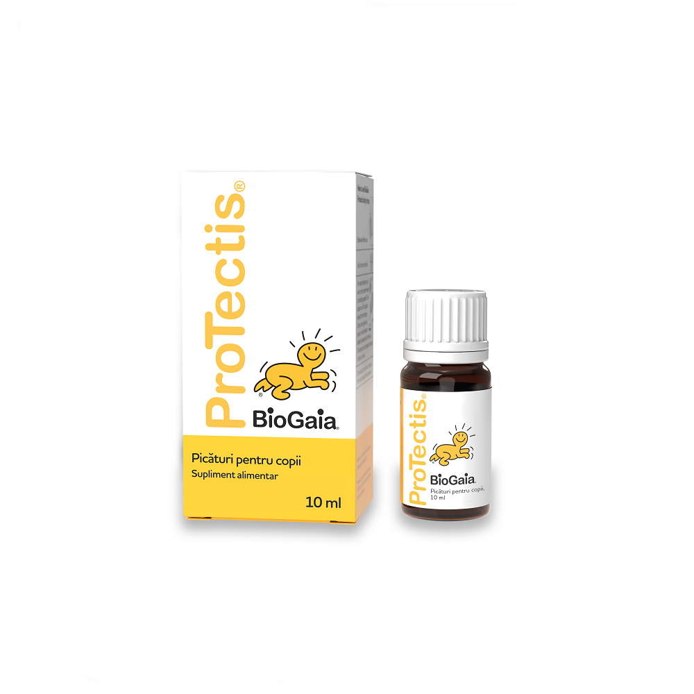 Protectis picaturi probiotice pentru copii, + 0 luni, 10 ml, BioGaia