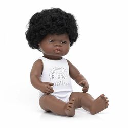 Papusa Fetita Africana, 38 cm, 10 luni+, Miniland