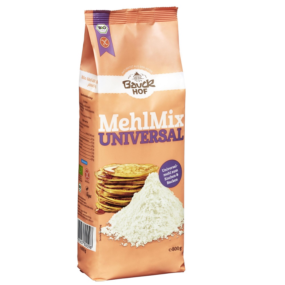 Mix universal de fainuri Bio fara gluten, 800 gr, Bauckhof