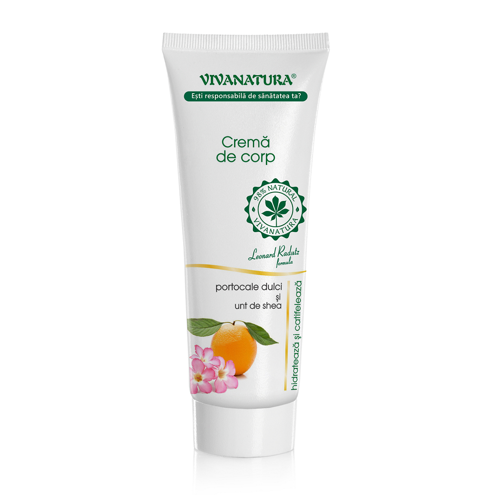 Crema de corp cu portocale dulci si unt de shea, 250 ml, Vivanatura