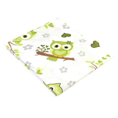 Cearceaf cu eleastic, Bufnita Verde, 120x60, Baltic Bebe 487587