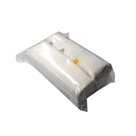 Scutec din finet, 70x80 cm, Albastru/Alb, 4 bucati, Baltic Bebe 769879