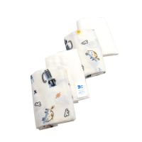 Scutec din finet, 70x80 cm, Albastru/Alb, 4 bucati, Baltic Bebe