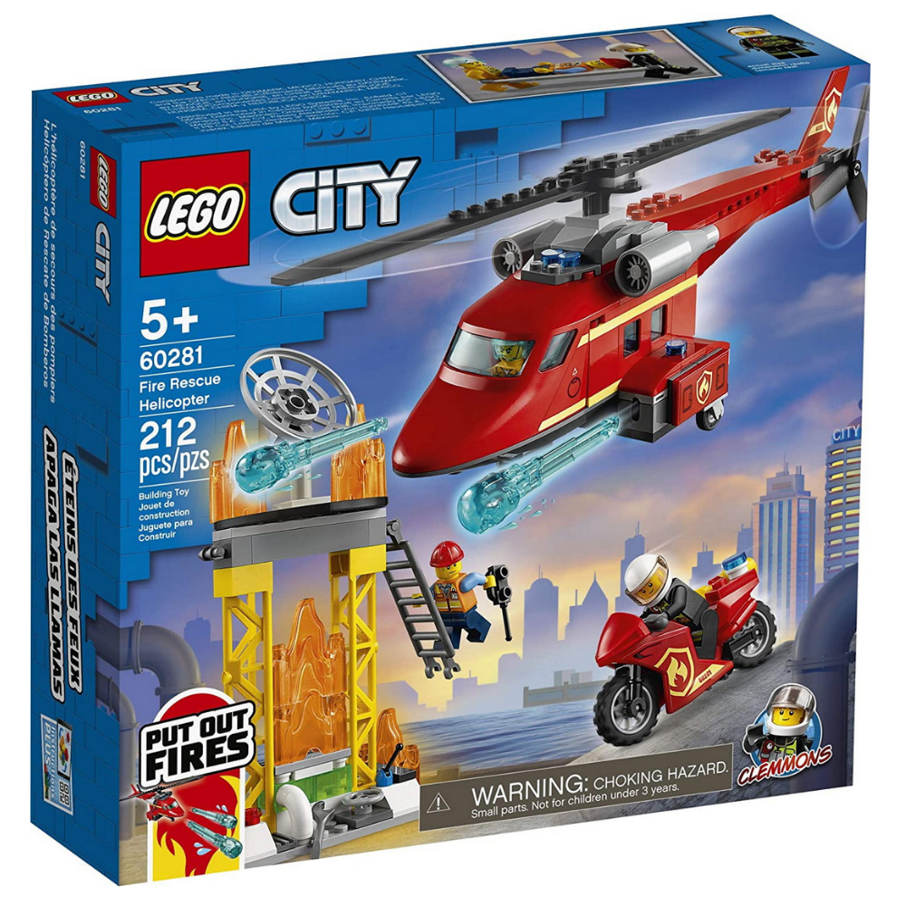 Elicopter de pompieri Lego City, +5 ani, 60281, Lego