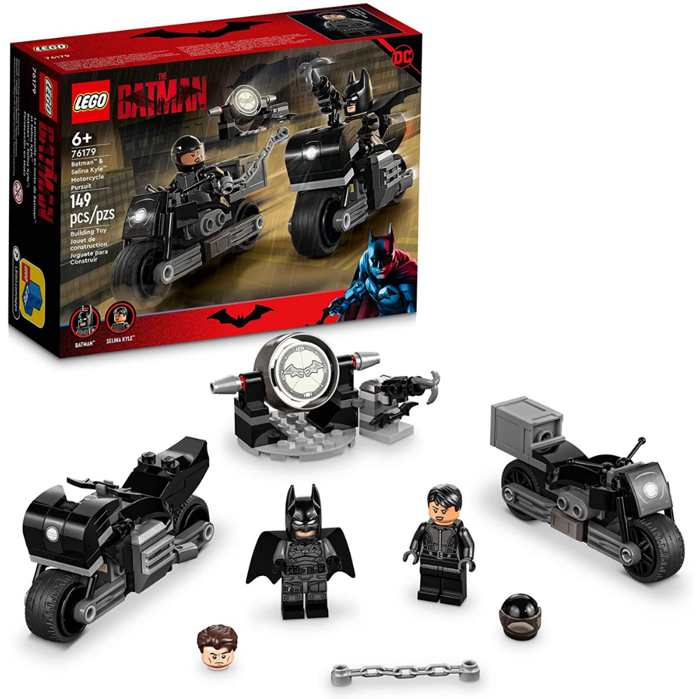 Urmarirea cu motocicleta a lui Batman si Selina Kyle Lego Marvel, +6 ani, 76179, Lego