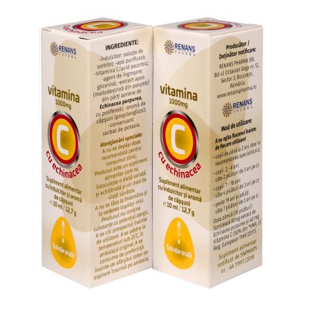 Vitamina C 1000 mg cu echinacea, 10 ml, Renans 758459