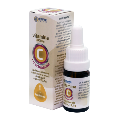 Vitamina C 1000 mg cu echinacea, 10 ml, Renans