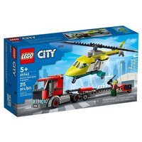 Transportul elicopterului de salvare Lego City, +5 ani, 60343, Lego