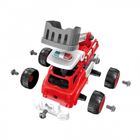 Set constructie Camion Pompieri cu radiocomanda, 3 ani+, Buki 488353