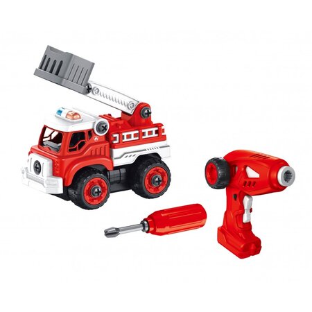Set constructie Camion Pompieri cu radiocomanda, 3 ani+, Buki 488349