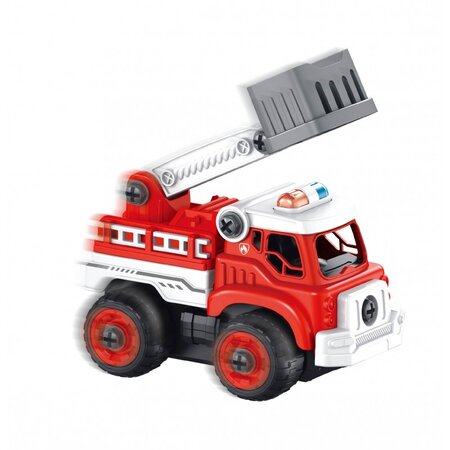 Set constructie Camion Pompieri cu radiocomanda, 3 ani+, Buki 488347