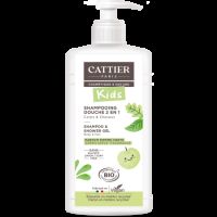 Sampon si gel de dus cu aroma mar verde, 500 ml Cattier Kids