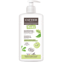 Sampon si gel de dus cu aroma mar verde, 500 ml Cattier Kids