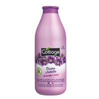 Gel de dus hidratant cu lapte, Violete, 750 ml, Cottage