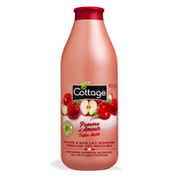 Gel de dus hidratant cu lapte si extract de Mere, 750 ml, Cottage