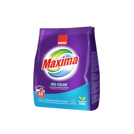 Detergent automat pudra maxima, 1.25 kg, Bio Color, Sano