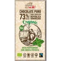 Ciocolata neagra Bio cu Menta, 100 g, Chocolates Sole