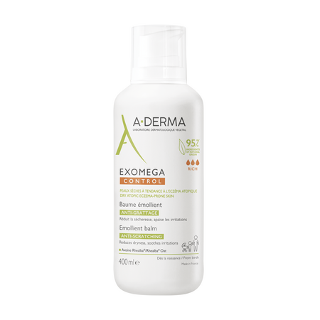 Balsam emolient piele uscata cu tendinta atopica Exomega Control, 400 ml, A-Derma