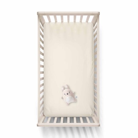 Cearceaf cu elastic din tricot, 120x60 cm, Ecru, Tuxi Brands 518229