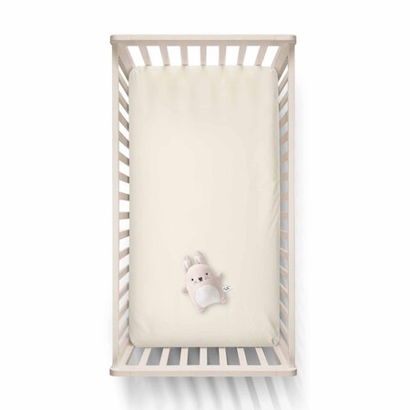 Cearceaf cu elastic din tricot, 140x70 cm, Ecru, Tuxi Brands 518231