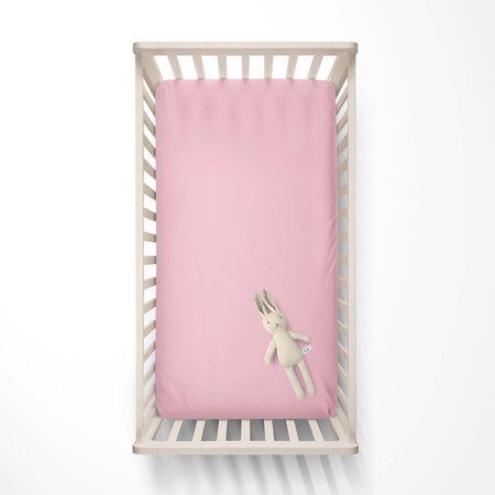 Cearceaf cu elastic din tricot, 120x60 cm, Roz, Tuxi Brands 518238