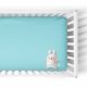 Cearceaf cu elastic din tricot, 120x60 cm, Cyan, Tuxi Brands 518249