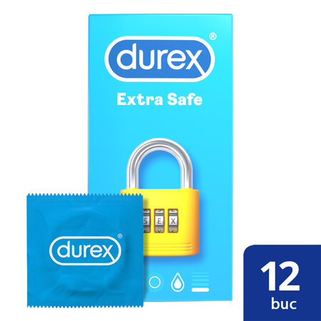 Prezervative Extra Safe, 12 bucati, Durex 541660