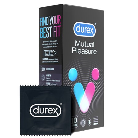 Prezervative Mutual Pleasure, 10 bucati, Durex 541852