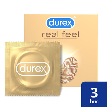 Prezervative Real Feel, 3 bucati, Durex 541904