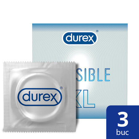 Prezervative Invisible XL, 3 buc, Durex 541998