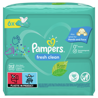 Servetele umede Fresh Clean, 6x52 buc, Pampers