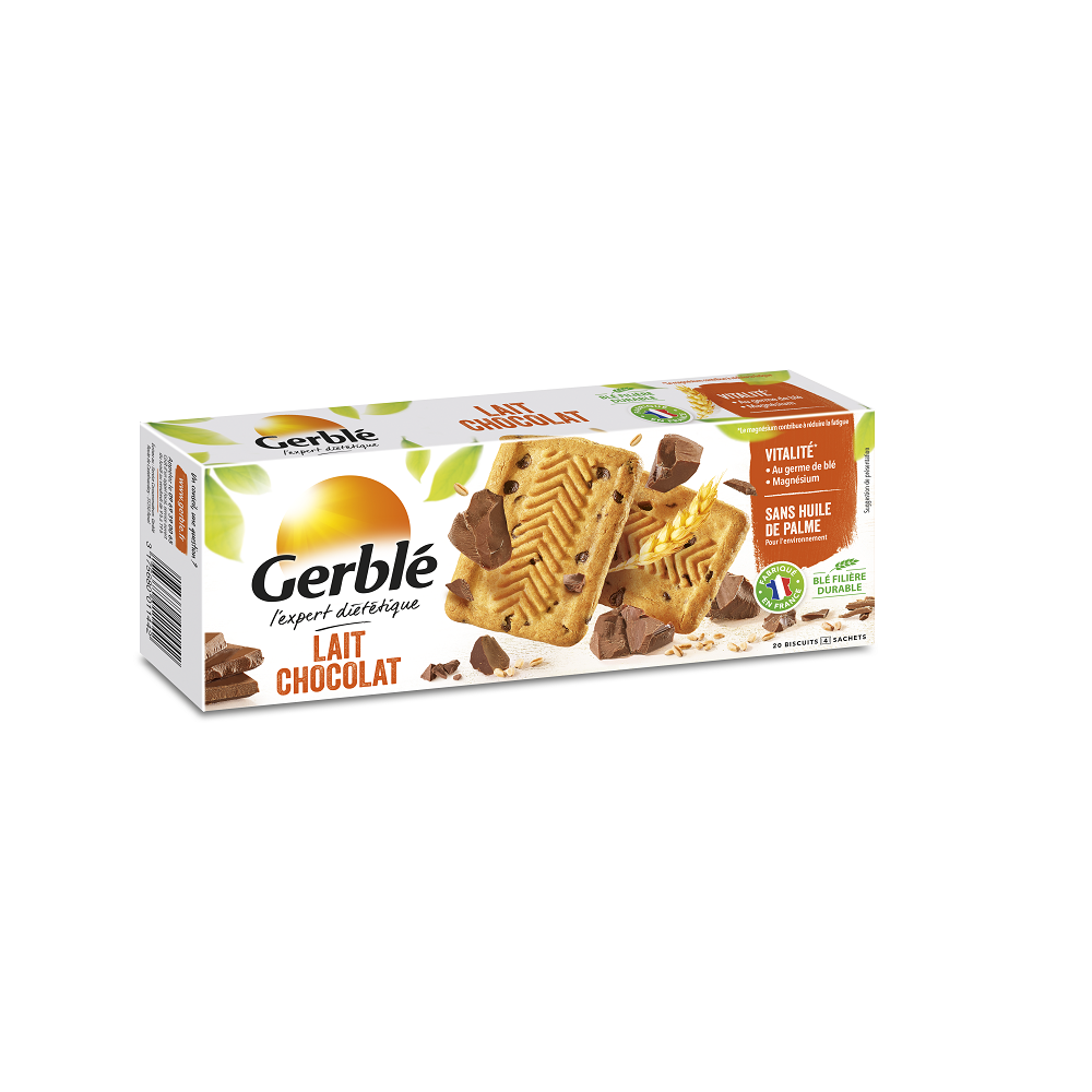 Biscuiti cu lapte si ciocolata, 230 g, Gerble Expert Dietetic