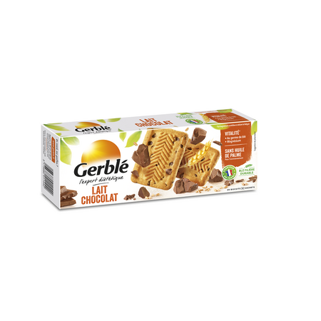 Biscuiti cu lapte si ciocolata, 230 g, Gerble Expert Dietetic