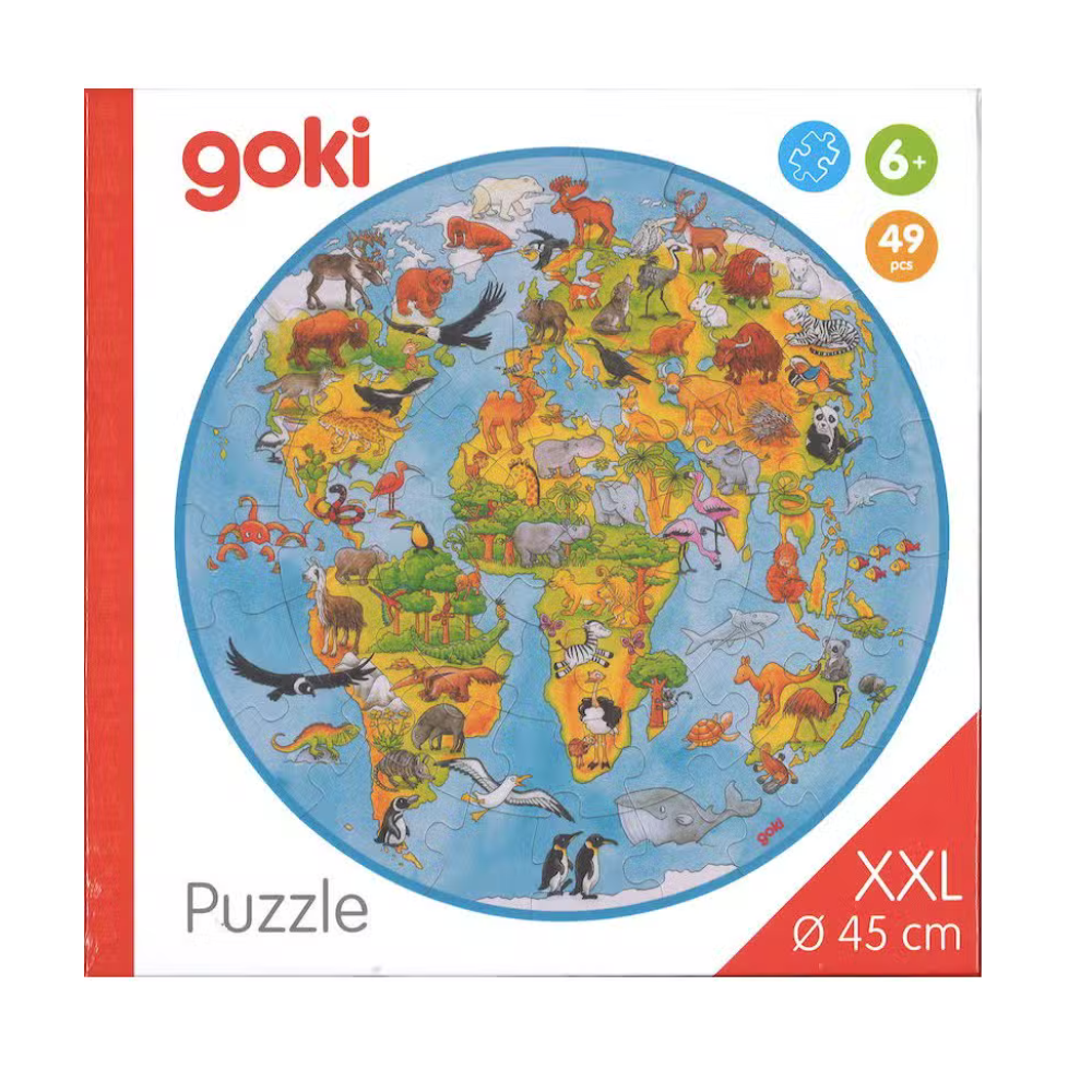 Puzzle XXL Lumea, +6 ani, 49 piese, Goki