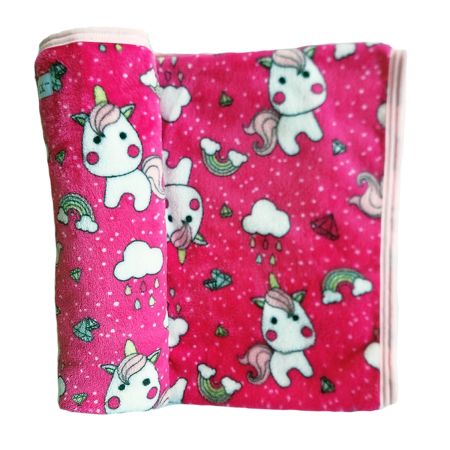 Paturica moale Cozy Fleece, 70x90 cm, Unicorn