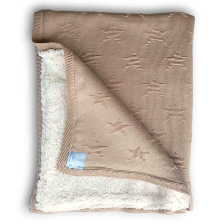 Paturica tricotata dubla, 80 x 100 cm, Crem, Tuxi Brands