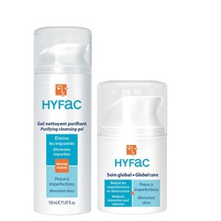Crema globala anti-imperfectiuni cu AHA, 40ml + gel de spalare 150ml, Hyfac 