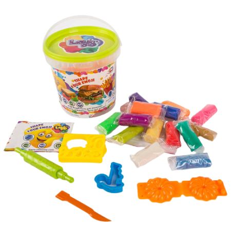 Set plastilina 100% eco si forme de modelaj 15 culori