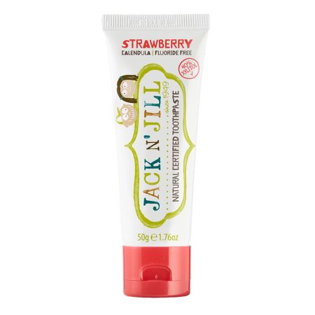 Pasta de dinti naturala pentru copii cu aroma de Capsuni, +6 luni, 50 gr, Jack N Jill