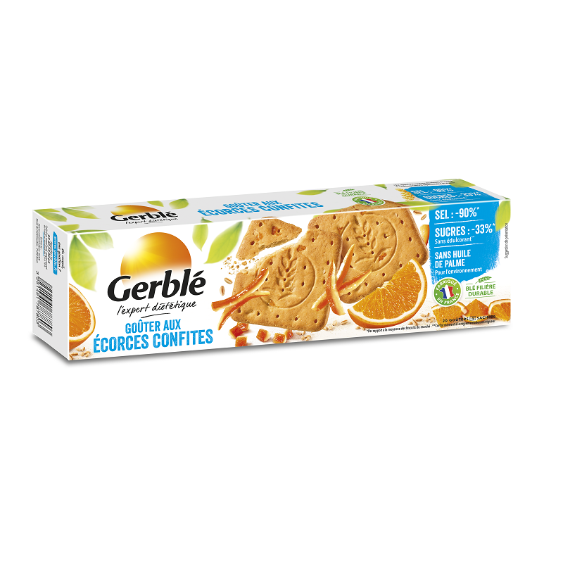 Biscuiti cu coji de citrice confiate, 360 g, Gerble Expert Dietetic