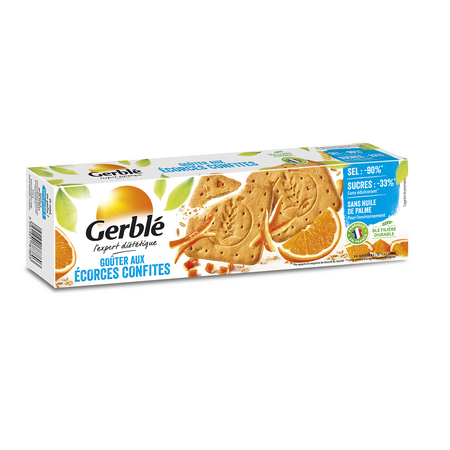 Biscuiti cu coji de citrice confiate, 360 g, Gerble Expert Dietetic