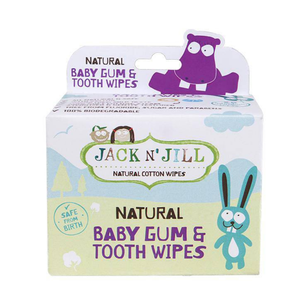 Servetele umede din bumbac pentru dinti si gingii 100% naturale, Jack N Jill