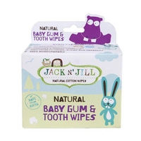 Servetele umede din bumbac pentru dinti si gingii, 25 servetele, Jack N Jill