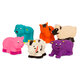 Set 6 jucarii de baie, Animalele de la Ferma, 10 luni+, Battat 818034