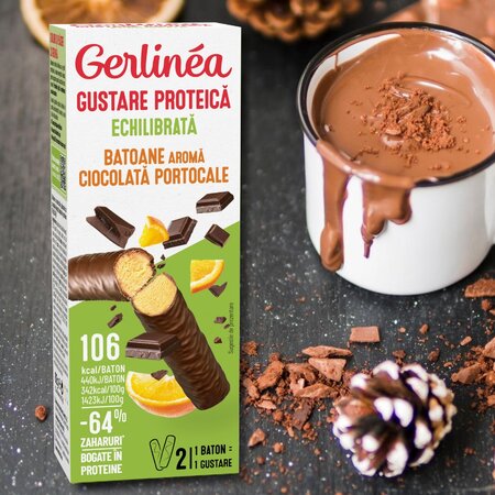 Batoane cu ciocolata si portocala, 62 g, Gerlinea 660264