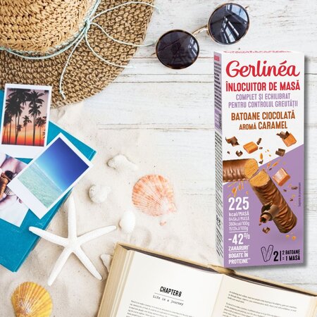 Batoane ciocolata cu aroma caramel, 2 bucati, Gerlinea 664413